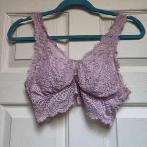 Aerie Lilac Purple Lace Bralette Size Medium
